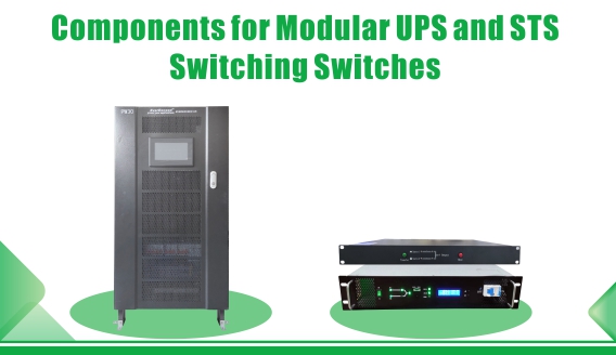 Jakie są elementy modułowego UPS i przełącznika STS