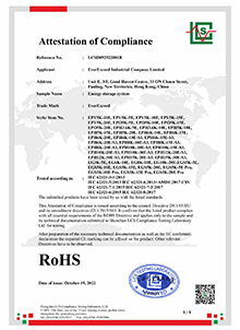 Certyfikat RoHS dla ESS