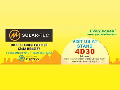 Zapraszamy do odwiedzenia EverExceed na Electricx & Solar-Tec 2016