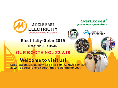 Zapraszamy do odwiedzenia EverExceed na Middle East Electricity - Solar 2019
